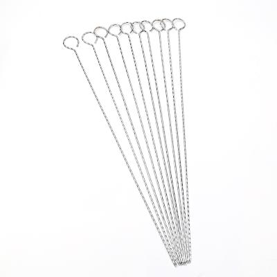 China 30CM Easily Cleaned Flat Kebab 12PCS Stainless Steel Barbecue Set Outdoor Bar BBQ Mate Reusable for sale