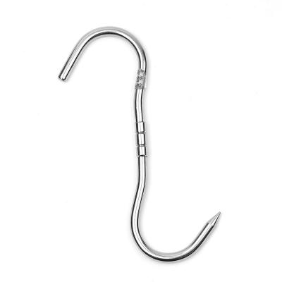 China Easily Cleaned 24CM Meat Shaked Butcher Hook Pot Hooks Stainless Steel Meat Processing for sale