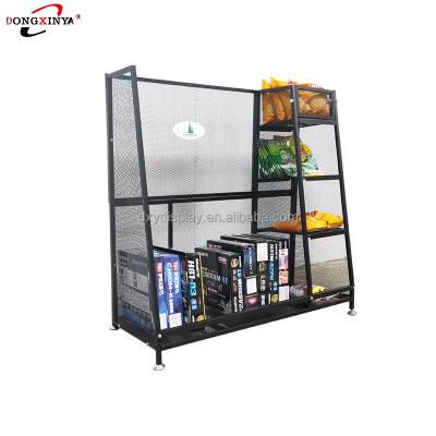 China Supermarket Cake Bread Desserts Snacks Potato Chips Stand Metal POP Display Holder Rack for sale