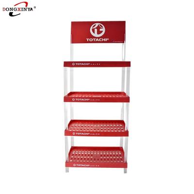 China Supermarket Free Standing Display Units For Retail Plastic Motor Oil Storage Rack Motor Oil Display Stands for sale