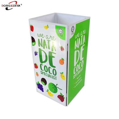 China Single Sided Custom Pop Floor Retail Store Product Display Unit Stands Food Drinks Corrugated Cardboard Display Rack for sale