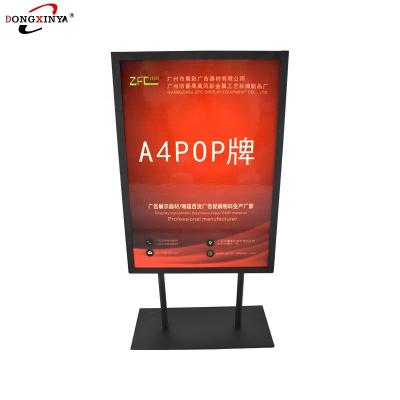 China Promotion Factory Hot Sale Sign Advertising Stands Stainless Steel Advertising Billboard Poster Display Water Rack Sign Holder for sale