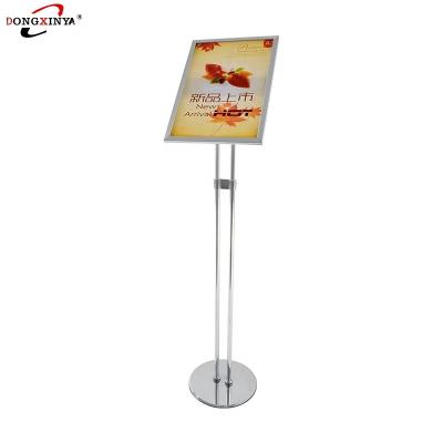 China A4 Supermarket Shopping Mall Metal Poster Stand Indoor Advertising Display Rack for sale