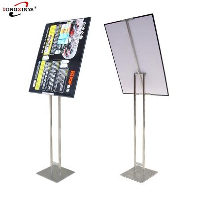 China Supermarket OEM ODM Stainless Steel 1-2 KT Studdle Board Advertising Display Stand for sale