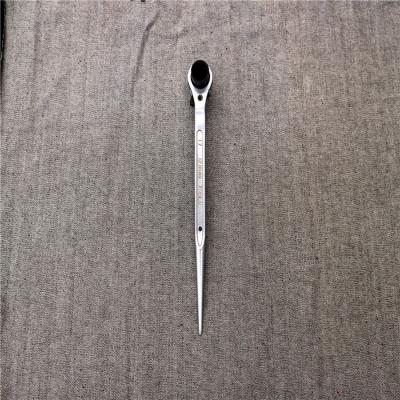 China CRV Low Price Shank Ratchet Wrench / Pointed Wrench For Tightening Hex Head Balts for sale