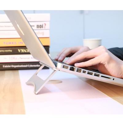 China Aviation Aluminum Alloy Ergonomic Aluminum Laptop Stand Riser Stand Foldable Desk for sale