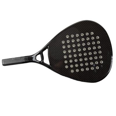 China Outdoor Professional Full Carbon Beach Tennis Paddle Racket Soft EVA Face Tennis Racket for sale