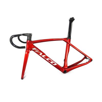 China Road Bikes 2022 Falco Bike New Disc Model Road Bike Frame, 12*142 Disc Brake Carbon Bicycle Frame, High Quality Carbon Frame for sale