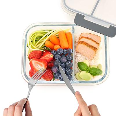 China Vacuum heatable glass food box keep food freshfood container storage with airtight lid lunch box for sale