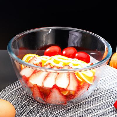 China Home Viable Kitchen Food Container Glass Bowl Transparent Vegetables Fruit Dessert Salad Bowl for sale