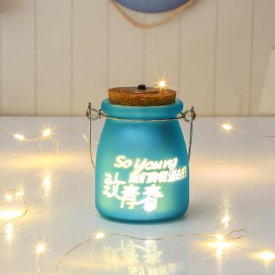 China Daily Life Decoration Lighting Bottle Led Cork Wishing Bottle Birthday Gift Creative Star Drift Bottle for sale