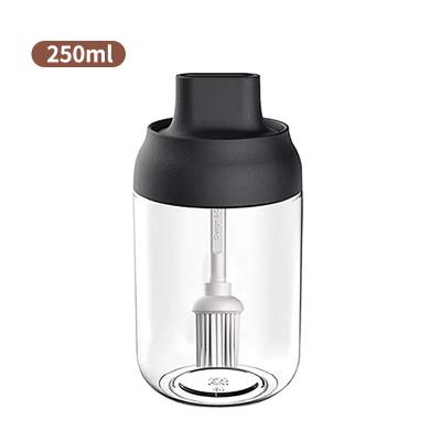 China Freshness Preservation Kitchen Stainless Steel Jar 250ml Honey Seasoning Container Spice Cruet Bottle Glass Jar for sale