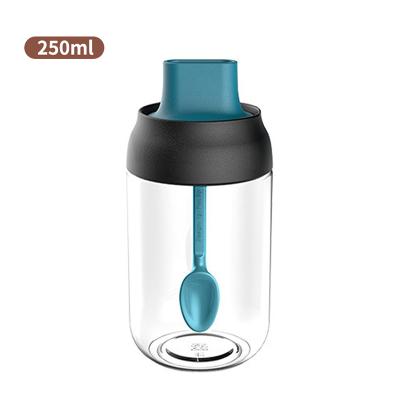 China Freshness Preservation Kitchen Oil Bottle Honey Jar Container Spice Glass Jar Seasoning Bottle With Spoon Cover for sale