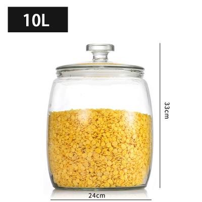 China Freshness Preservation Empty Clear Glass Jar Food Storage Bottle Kitchen Glass Airtight Jars With Glass Lid for sale