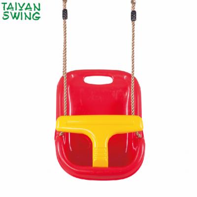 China Outdoor Play Garden Plastic Infant Swing Chair With Rope for sale