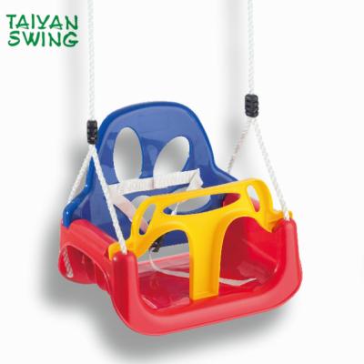 China Outdoor Play Plastic 3-in-1 Infants To Children Swing Chair With Rearing for sale