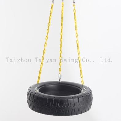 China Wooden Playground Garden Tire Swing For Kids for sale