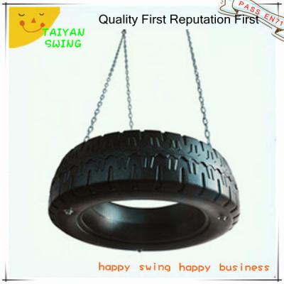 China Wooden Playground Plastic Tire Swing For Kids for sale