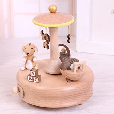 China Baby Shower Gift Wooden Music Boxes for Plush Toy for sale