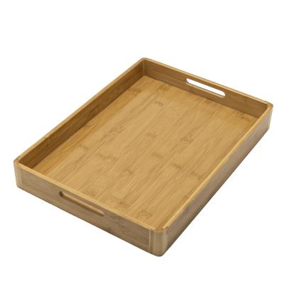 China Eco-Freindly Hot Selling Bamboo Wooden Cutlery Fast Food Tea Dish Tray Set for sale