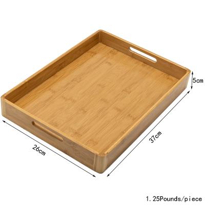 China Eco-Freindly Hot Sale Cutlery Fast Food Bamboo Wooden Tea Dish Tray Set ---Medium Tray for sale