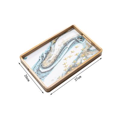 China Eco-Freindly Manufacturer Wholesale Luxury Tray Bamboo Serving Tray for sale