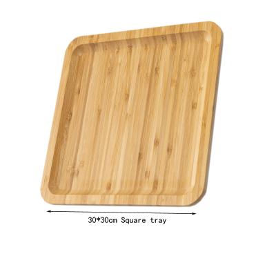 China Eco-Freindly Eco-friendly Bamboo Wooden Square Tray Custom Logo Kitchen Serving Tray-30*30CM for sale