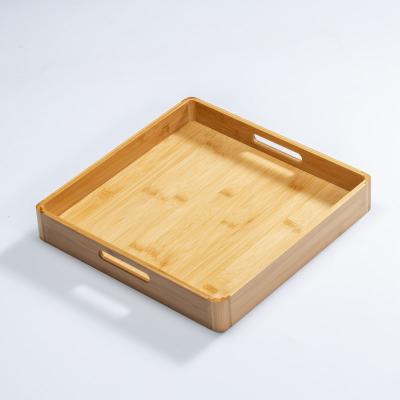 China Eco-Freindly Tray Manufacturers Serving Dishes Bamboo Tea Tray for sale