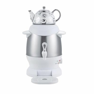 China Cordless Electric Russian Style Samovar Stainless Steel Samovar Teapot Set Can Brew Coffee or Tea for sale