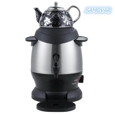 China 360 Degree Low Hot Sales 3L+1L Russia Water Kettle / Tea Maker Rotating Black Or White for sale