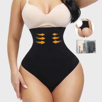 China Padded Buttocks Best Rate High Waist Slimming Thong Body Shaper Underwear For Women Seamless Butt Lifter for sale