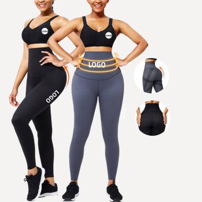 China High Waist Tumy Control Yoga Gaiters Breathable Top Selling Seamless Sports Bra Pants Set for sale