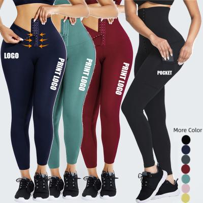 China 2021 Fashion Antibacterial Thicken Plush Butt Lifter Slimming 3 Hooks Women Leggings Fitness Gym Gaiters Corset Waist Trainer for sale