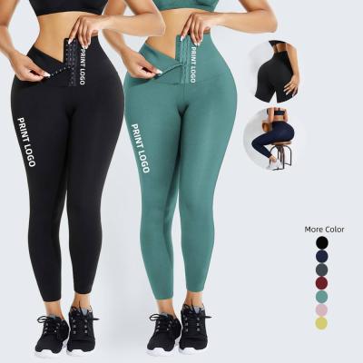 China 2020 Autumn Yoga Pants Leggings Women Corset Abdomen Yoga Pants High Waist Compression Leggings for sale