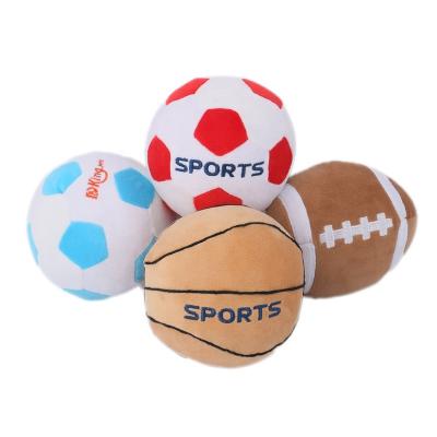 China Sustainable Organic Sports Ball Dog Toys Eco-Friendly GRS Recycled Material Plush Toy for dog chew for sale