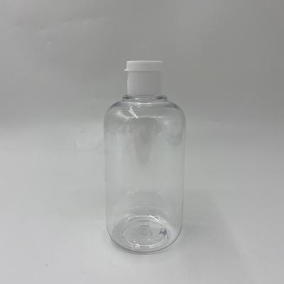 China Cosmetic Packaging 300Ml Pet Boston Round Lotion Bottle With Plastic Pump Shampoo Bottle for sale