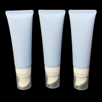 China 120G Cosmetic Empty Color Plastic Tube Brush Face Wash Cream Soft Tubes Packaging For Cosmetics for sale