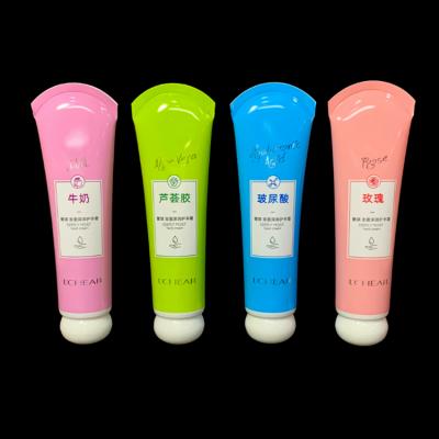 China 90g Mini Small Custom Color Plastic Wash Green Blue Pink Empty Face Cosmetic Soft Squeeze Cream Packaging For Cosmetics Tubes for sale