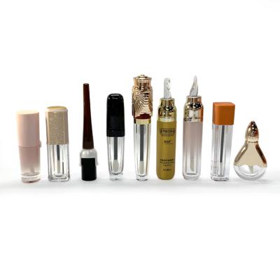 China 3.8Ml 5Ml Logo Big Brush Head Round Gloss Cosmetic Custom Containers Twist Colored Big Lip Gloss Tube Lip Gloss Cosmetic Tubes for sale