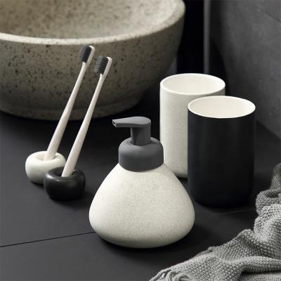 China China Stocked Ceramic Stain Bathroom Sink Set Manufacturer for sale