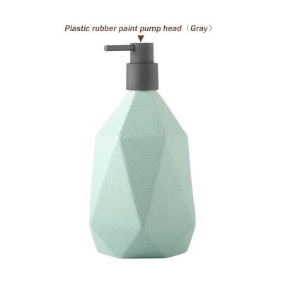 China Green Durable Ceramic Liquid Dispenser Bottle Powder Dispenser Hand Stocked Refillable Emulsion Bottle For Bathroom Kitchens 1000Ml for sale