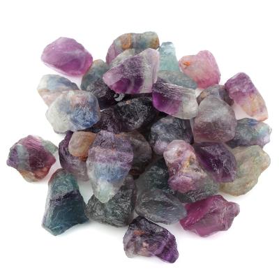 China Europe wholesale promotion crystal gravel 2-3cm for color home decoration fluorite quartz stone healing crystal stones100g for sale