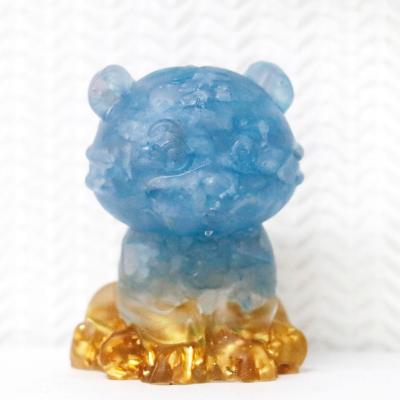 China Europe Tiger Ornaments Crystal Gravel Dripping Jixianghu Wholesale Plastic Household Ornaments Crafts for sale