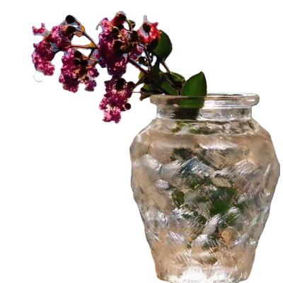 China Wholesale High Quality Modern Clear Glass Flower Vase Europe and America Design Flower Vase Crystal Glass for sale