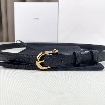 China 2022 Genuine Cowhide Belt Women Ladies Luxury Alligator Leather Belt Women Clothing Belts for sale