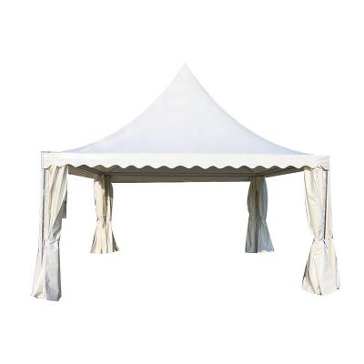 China Straight Tying Type Tent Above European Four Pillars Canopy Pyramid Exhibition Cone For Car Wedding Or Other Events for sale