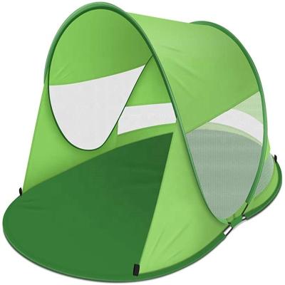 China UV-Resistant 3 Person Green Lightweight Easy To Storage Quickly Opening Summer Pop Up Beach Tents For Outdoor Leisure for sale