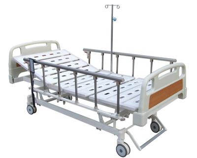 China ABS 3-Function Electric Part ABS ICU Bed Hospital Emergency Patient Mul-tifuction Manual Hospital Bed for sale