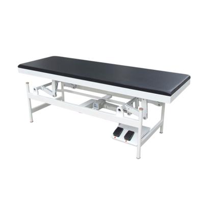 China China Manufacturer Hospital China Supplier Modern Black Electric Emergency Inpatient Used Powder-Coated Steel Examination Table for sale