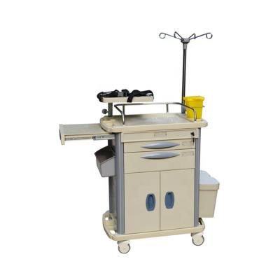 China BR-ET004 Hosptial Crash Cart Factory Price Inpatient Medical Emergency Trolley for sale